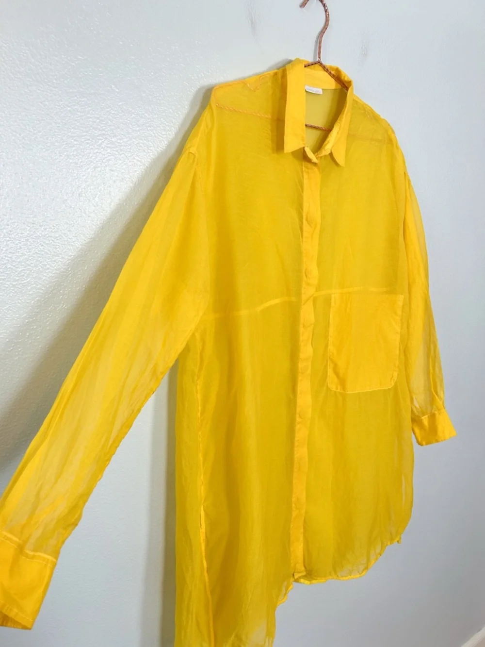 Annette Goertz Oversized Sheer Button-Up Shirt - Picture 5 of 11